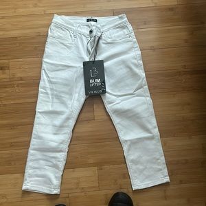 Venus white cropped jeans